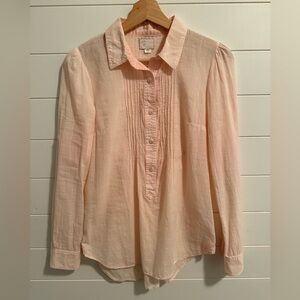 Anthropologie Postage Stamp 9-H15 SCL Button-Up Blouse Size 0 100% Cotton